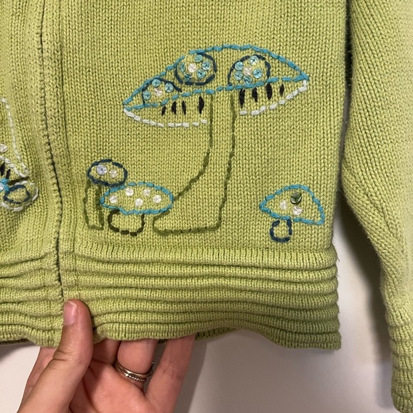 VNTG Y2K Gymboree Cottagecore Mushroom Print Cardigan - Picture 4 of 7